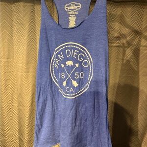 San Diego Graphic Racerback Tank Top - Blue